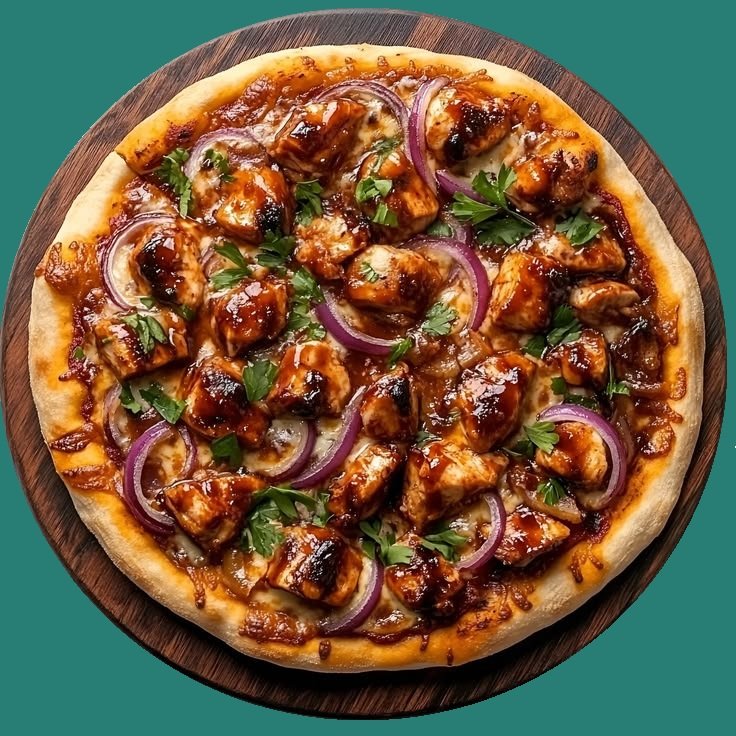 Foto de pizza barbacoa