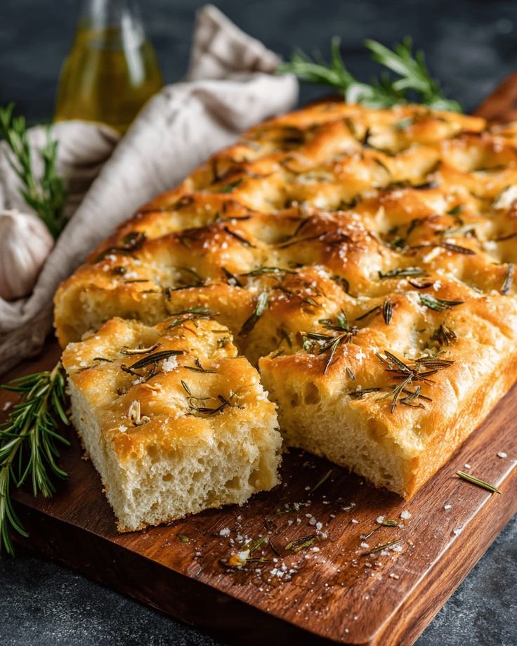 Foto de focaccia de romero