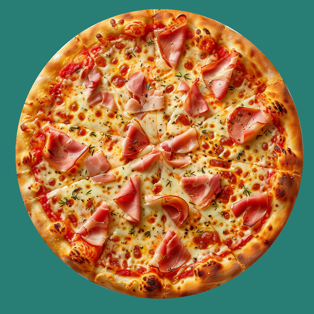 Foto de pizza de jamon y queso